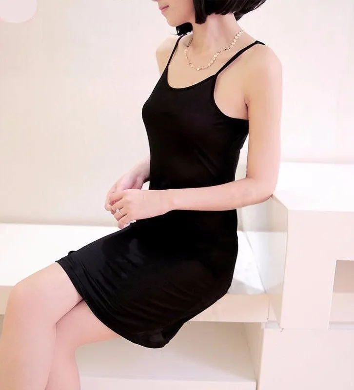 100% Pure Silk Women's Full Slips Black Underskirt Women Petticoat Ladies Underdress Female Lingerier Woman Slip