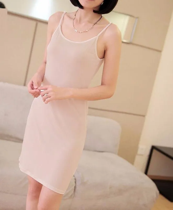 100% Pure Silk Women's Full Slips Black Underskirt Women Petticoat Ladies Underdress Female Lingerier Woman Slip
