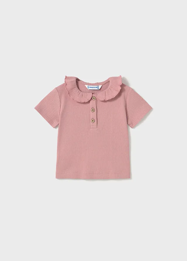 1104 Mayoral Ribbed Collared T-Shirt