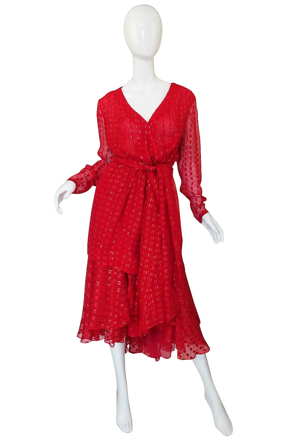 1978 Numbered Dior Patron Original Silk Dress Set
