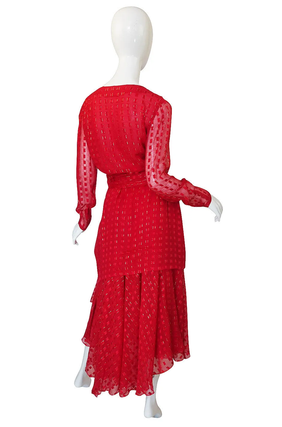 1978 Numbered Dior Patron Original Silk Dress Set