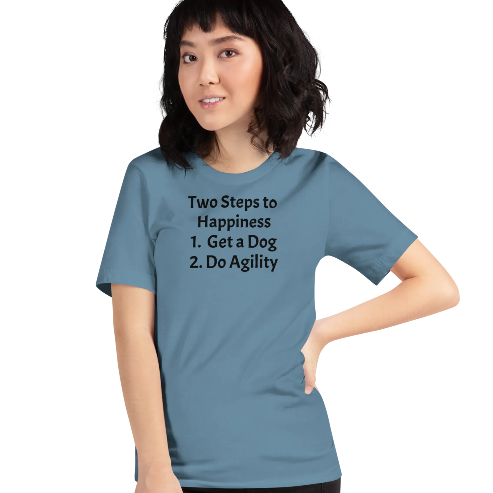 2 Steps to Happiness - Agility T-Shirts - Light