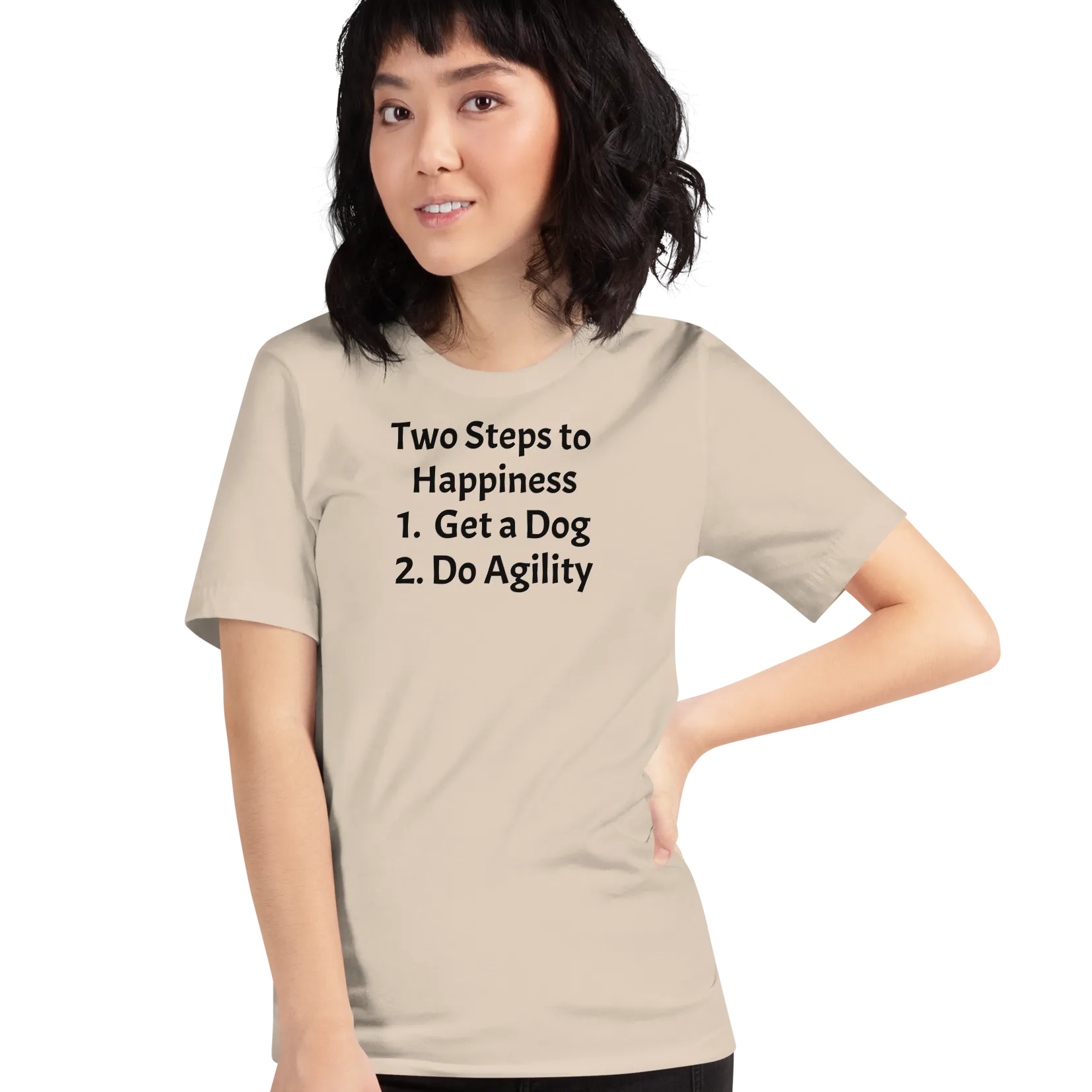 2 Steps to Happiness - Agility T-Shirts - Light