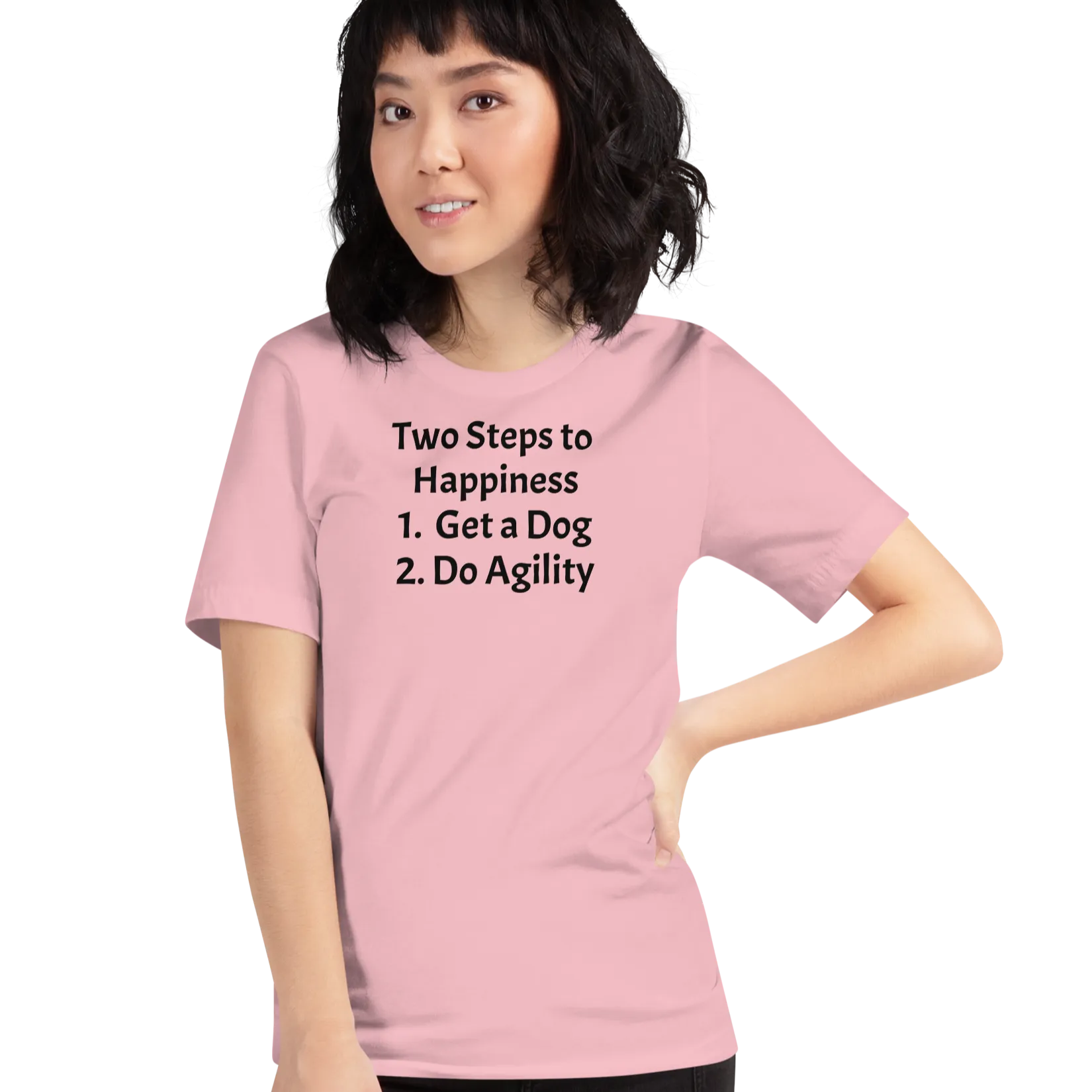 2 Steps to Happiness - Agility T-Shirts - Light