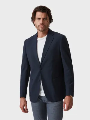 34 Heritage Matteo Seersucker Blazer - Navy