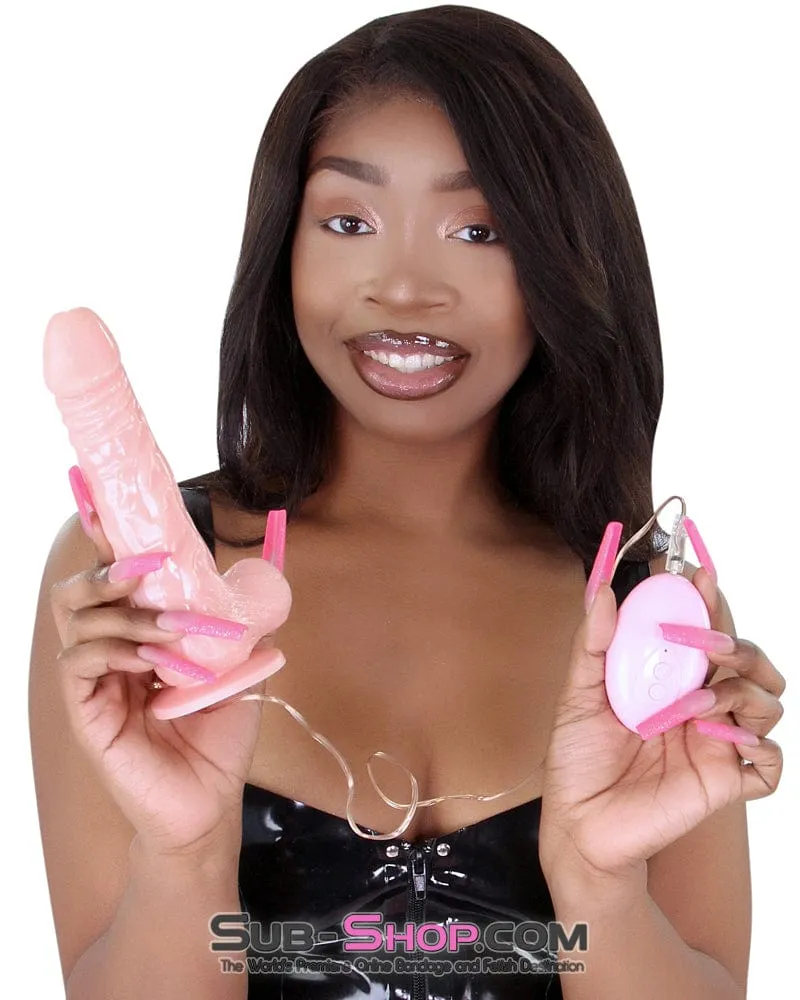 3462M      Rechargeable 6.5" Rotating and Vibrating Realistic Dong - LAST CHANCE - Final Closeout!