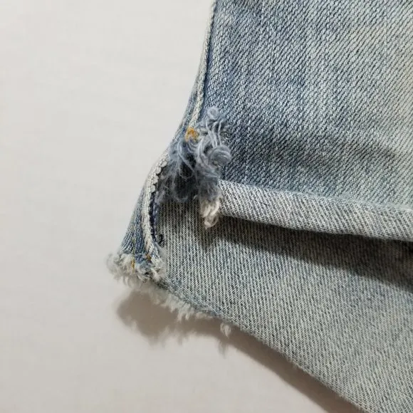Abercrombie &amp; Fitch shorts 00 distressed frayed hem shortie denim Y2K VINTAGE
