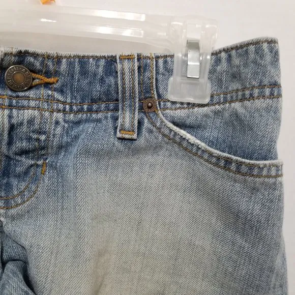 Abercrombie &amp; Fitch shorts 00 distressed frayed hem shortie denim Y2K VINTAGE
