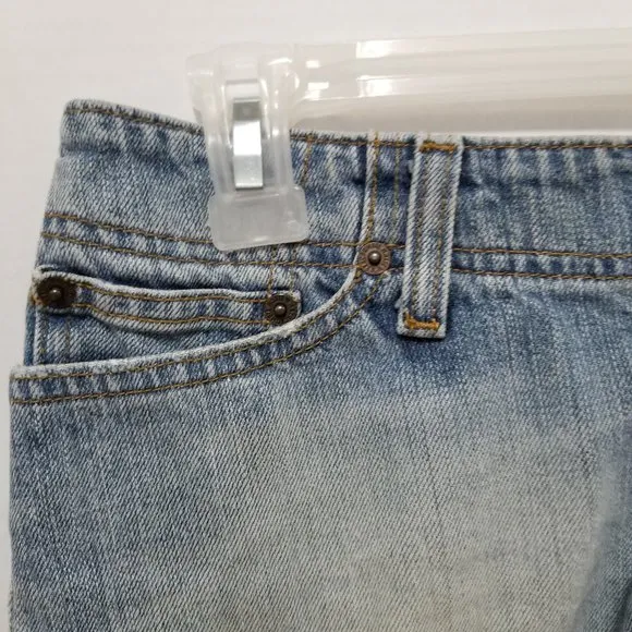Abercrombie &amp; Fitch shorts 00 distressed frayed hem shortie denim Y2K VINTAGE