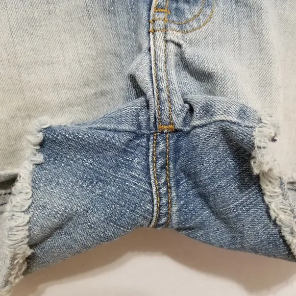 Abercrombie &amp; Fitch shorts 00 distressed frayed hem shortie denim Y2K VINTAGE
