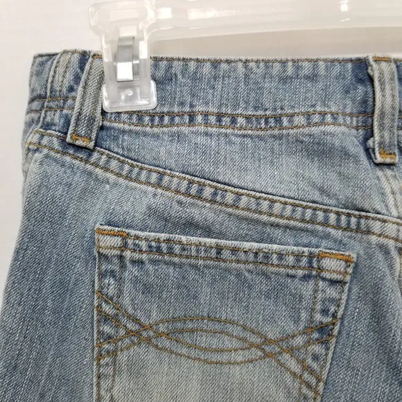 Abercrombie &amp; Fitch shorts 00 distressed frayed hem shortie denim Y2K VINTAGE