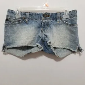 Abercrombie &amp; Fitch shorts 00 distressed frayed hem shortie denim Y2K VINTAGE