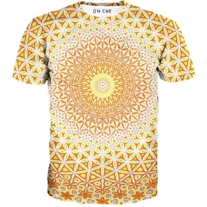 Abstract Flower Yellow T-Shirt