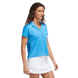 Adidas Ladies 3-Stripes Polo Shirt- Blue