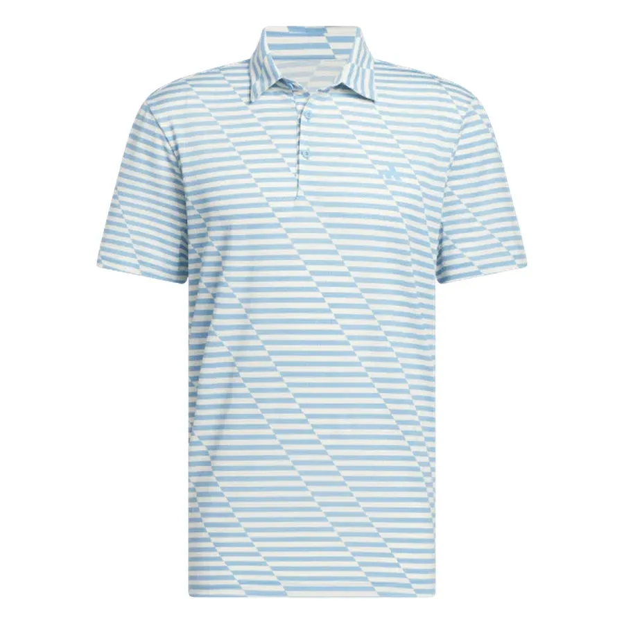 Adidas Ultimate365 Mesh Print Polo - Blue