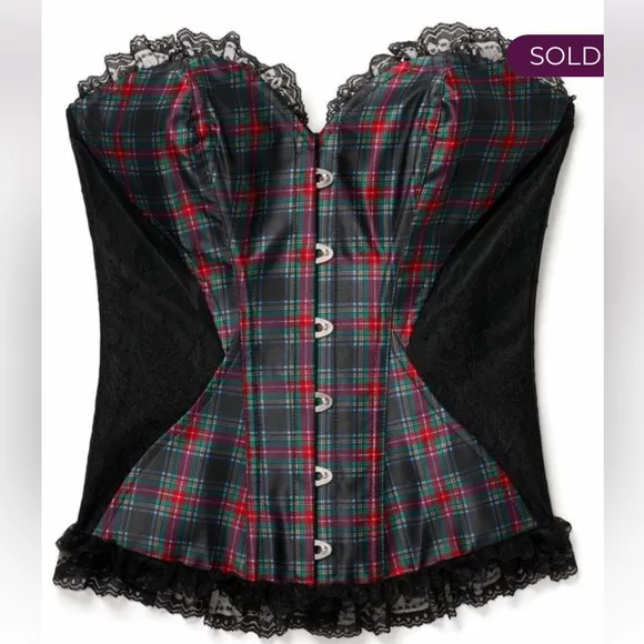 Adore Me Lace Up Corset Lingerie Dress Up Kink Costume