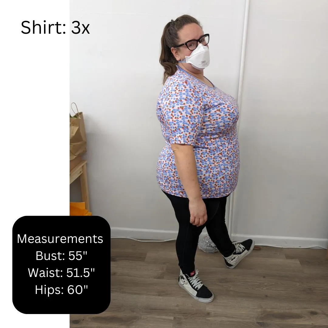 Adult's Campanula - Light Blue Short Sleeve Shirt