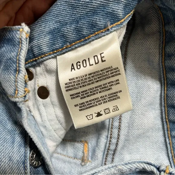 Agolde A026-811 Parker vintage high rise denim jean cutoff shorts jorts Sz 24
