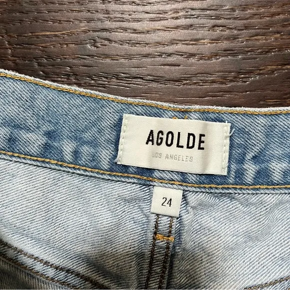 Agolde A026-811 Parker vintage high rise denim jean cutoff shorts jorts Sz 24