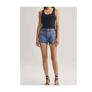 Agolde Sz 25 Parker Vintage Denim Shorts Cut Off Button Fly in Lowkey Blue