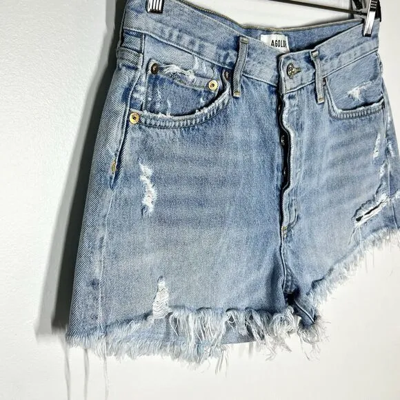 Agolde Sz 28 Parker Vintage Distressed Jean Cutoff Shorts