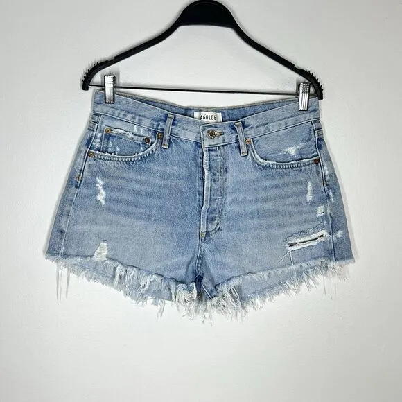 Agolde Sz 28 Parker Vintage Distressed Jean Cutoff Shorts