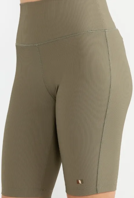 Amber Women Biker Shorts (Dark Olive Green)