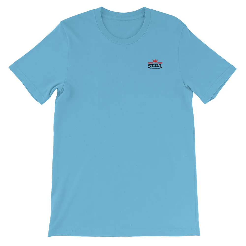 And Still Champion crest logo black lettering men's T-shirt