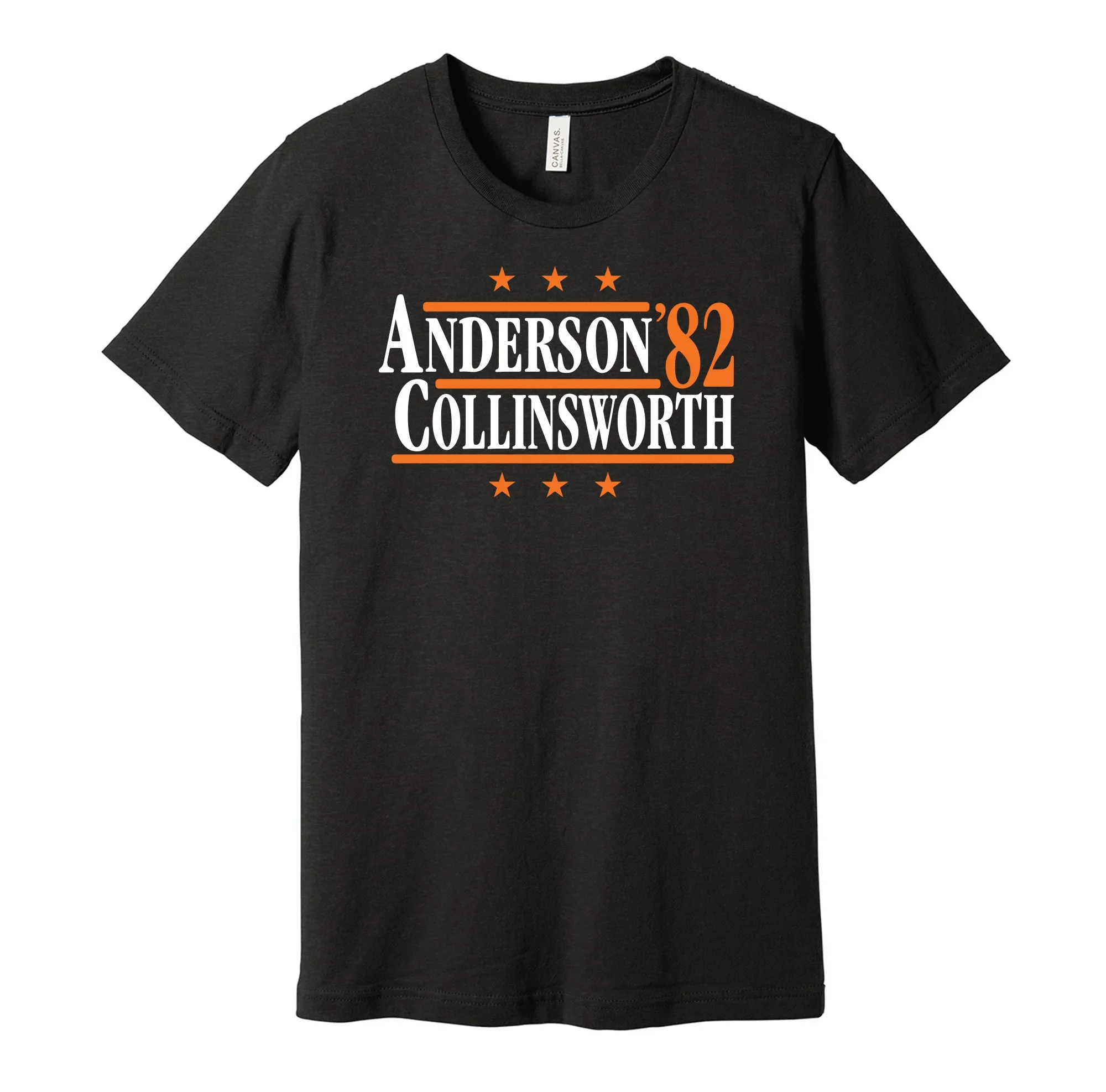 Anderson & Collinsworth '82 - Cincinnati Ohio Legends Political Campaign Parody T-Shirt - Hyper Than Hype Shirts