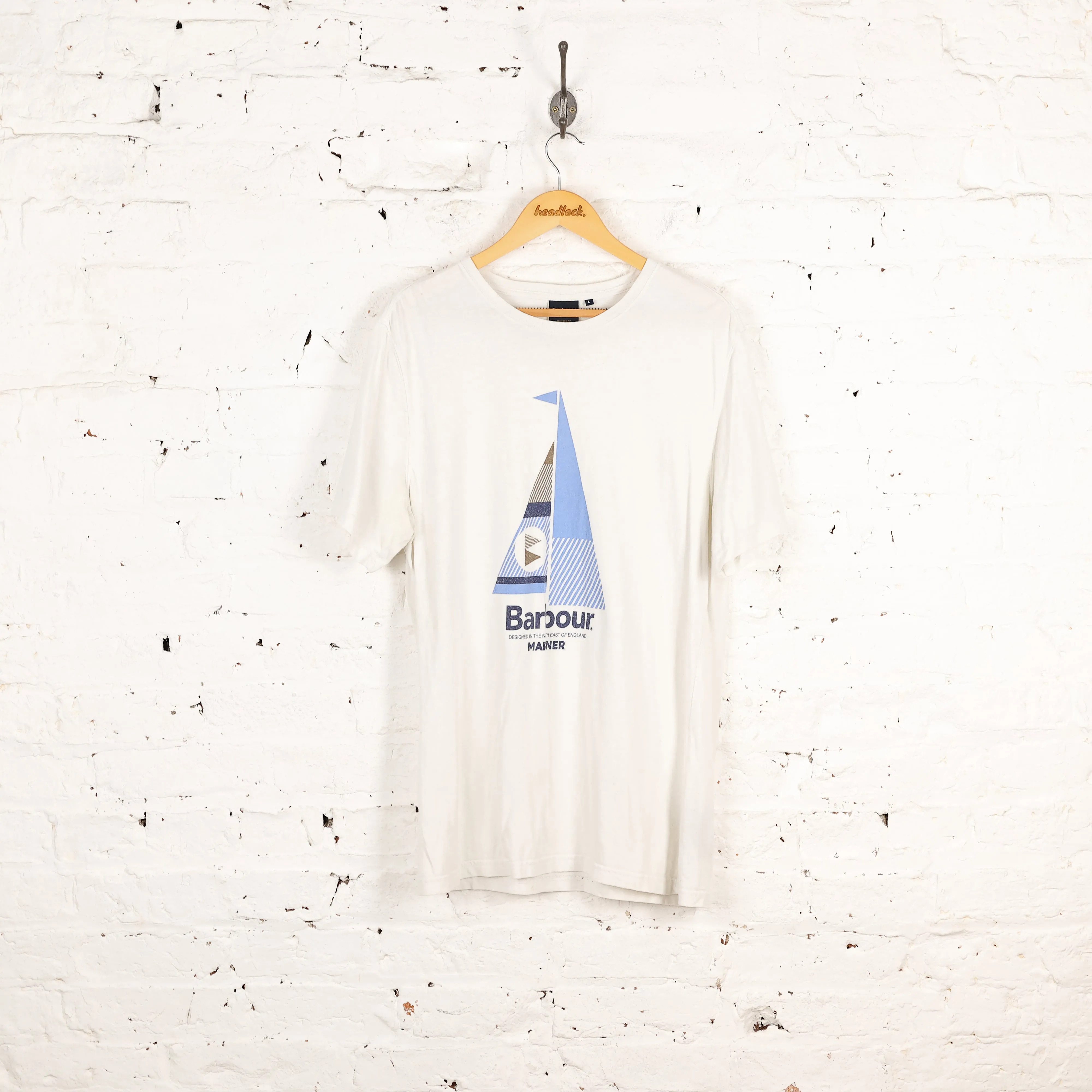 Barbour Mariner Tailored Fit T Shirt - White - L
