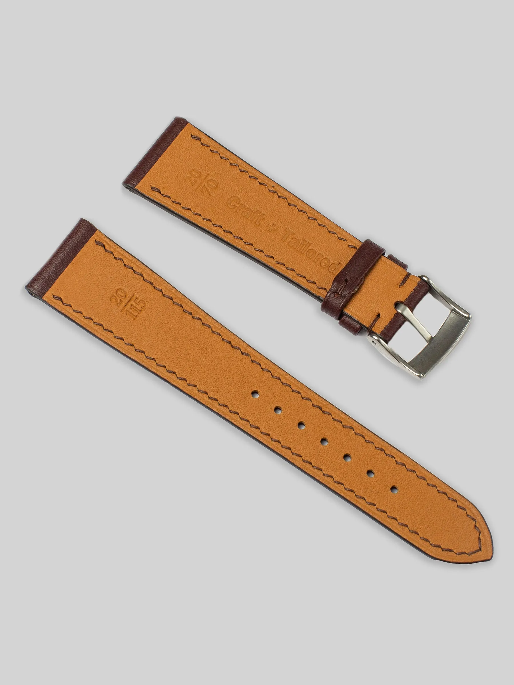 Barenia Leather Watch Strap - Dark Brown