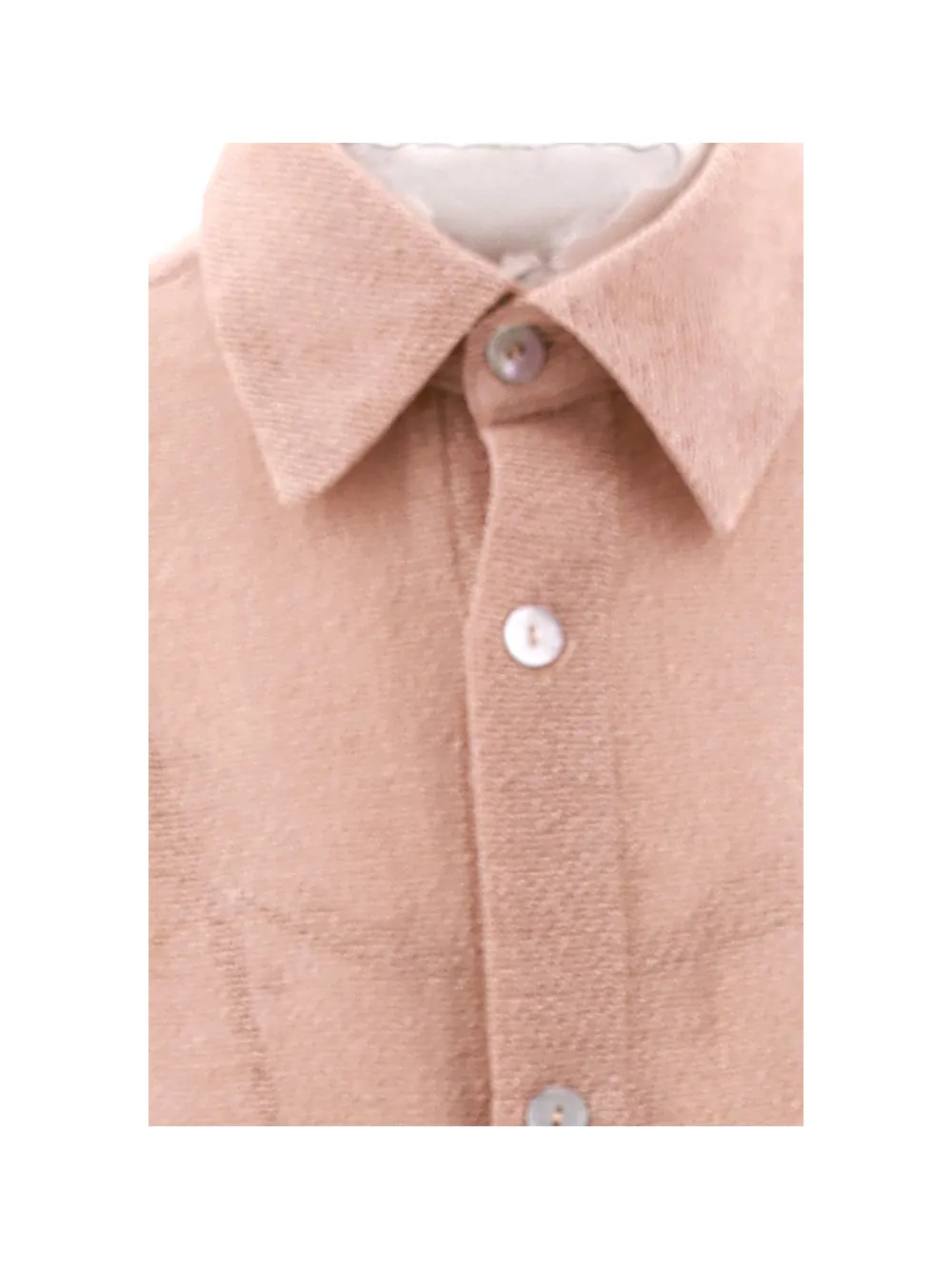 Beige Fishnet Slim Shirt