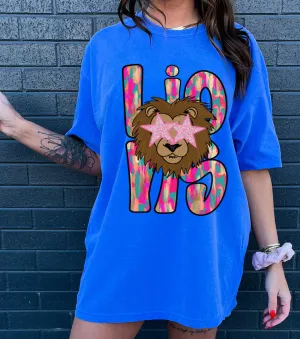 Bella or Comfort Colors Lions Mascot Shirt/ Youth and Adult Sizes