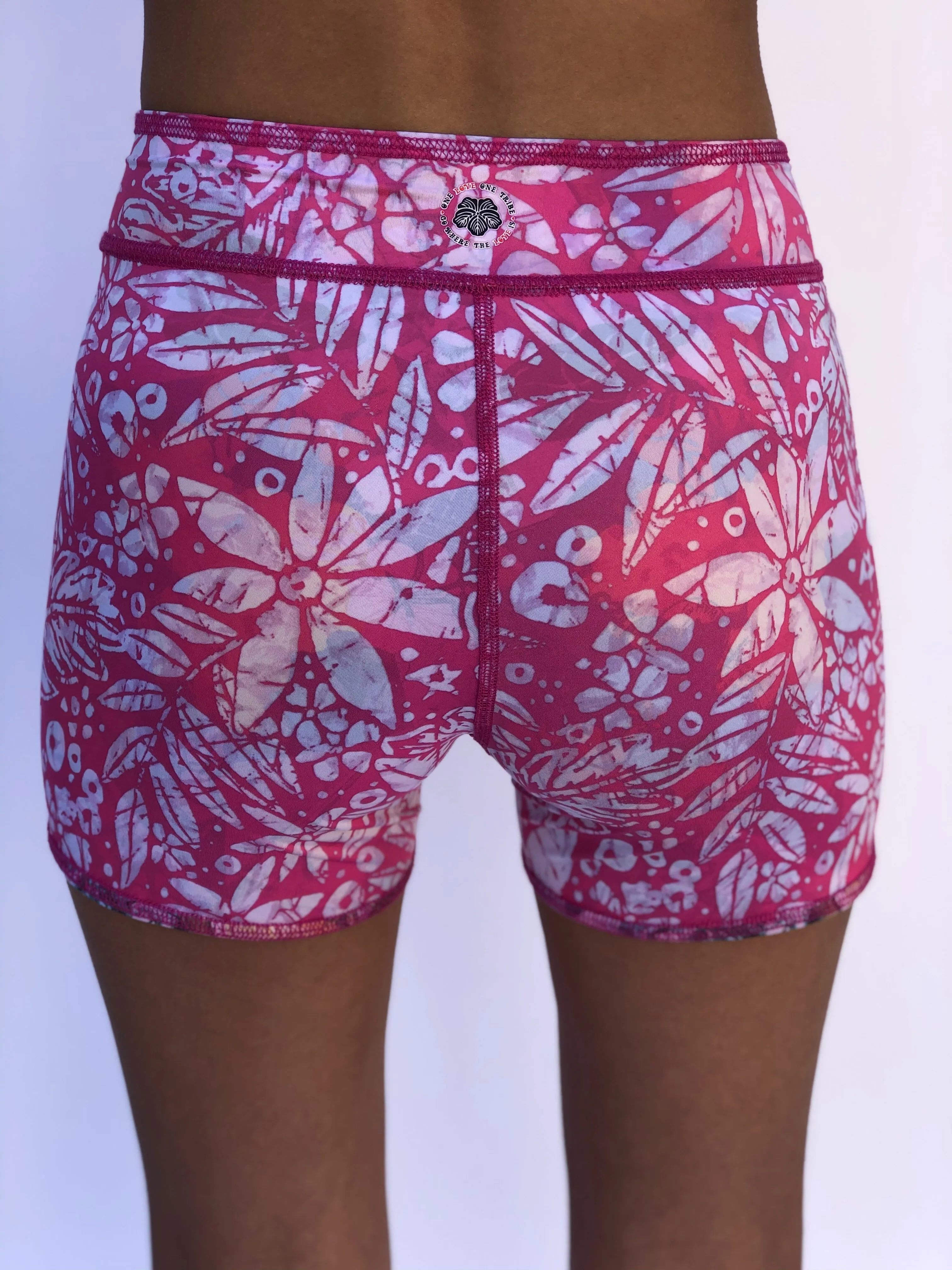 BIKE SHORTS VINTAGE PINK HAWAII/PINK BATIK