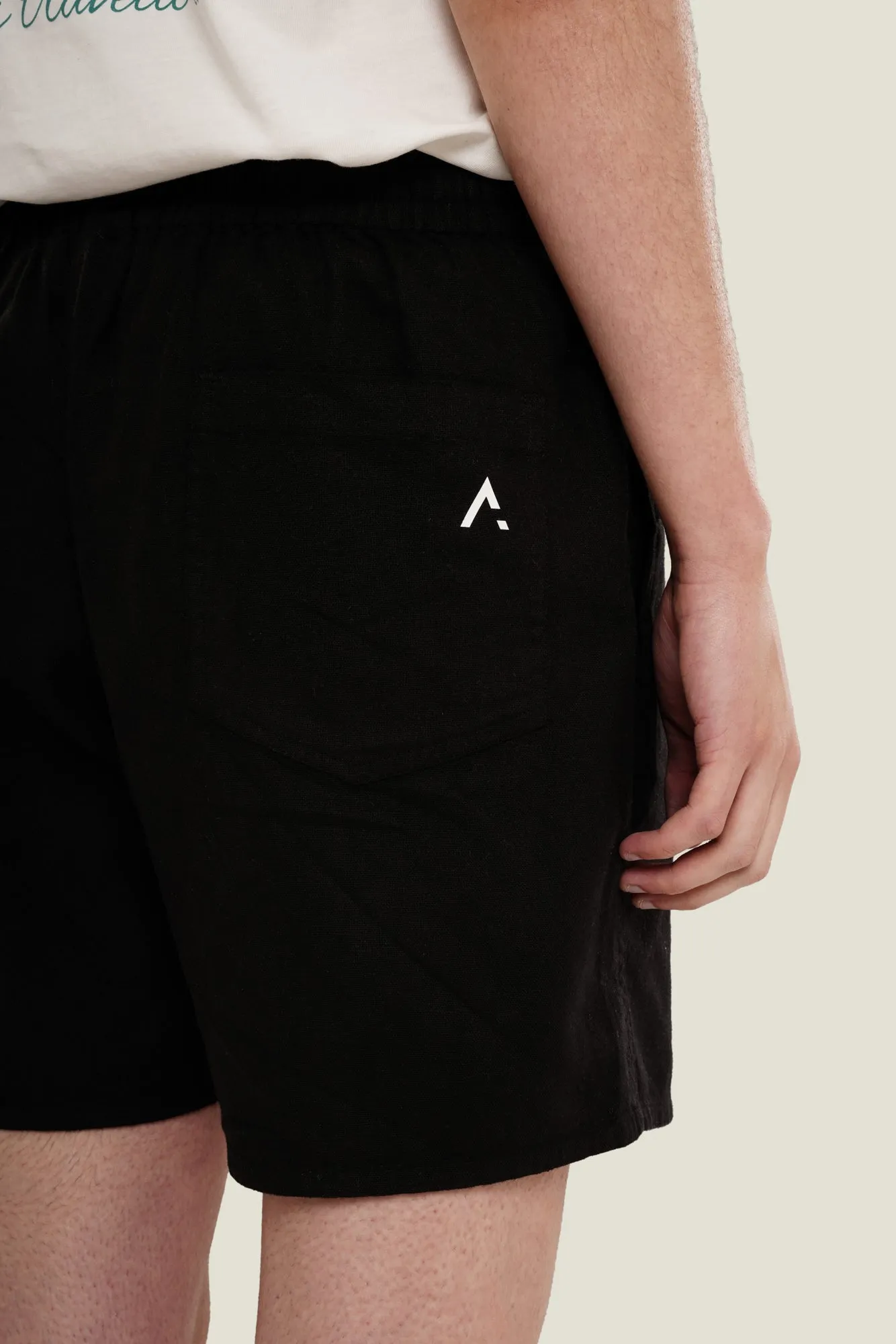 Black Linen Shorts