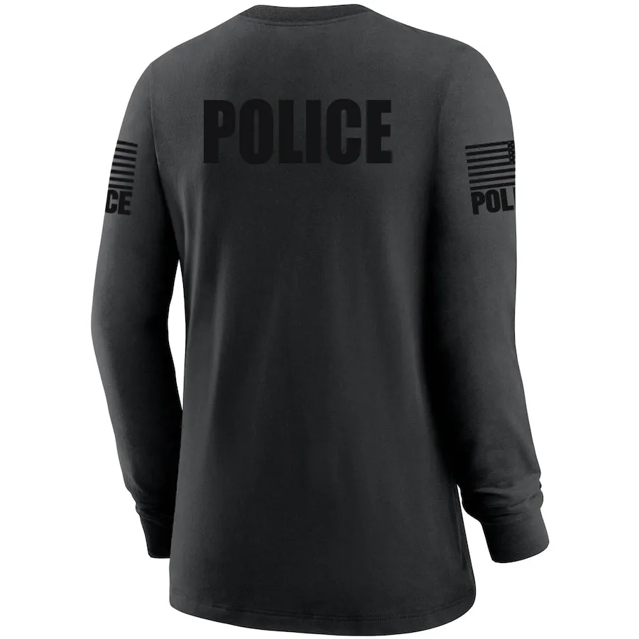 Black Police Women's Shirt - Long Sleeve (Black)
