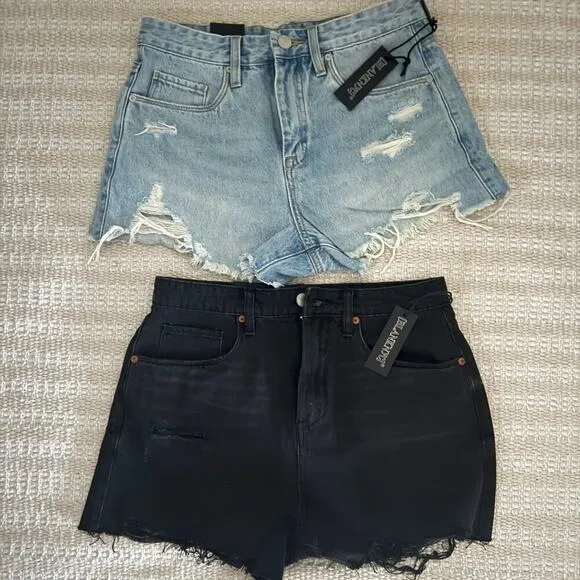 Blank NYC Bundle of Two NWT Size 27 Shorts (Blue Jean and Black)