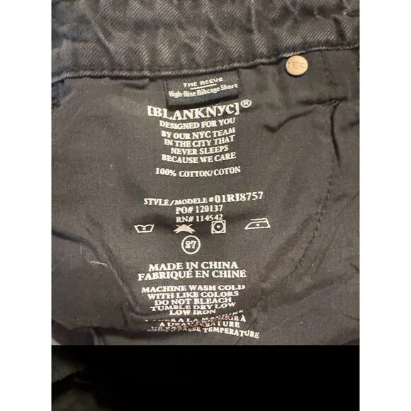 Blank NYC Bundle of Two NWT Size 27 Shorts (Blue Jean and Black)