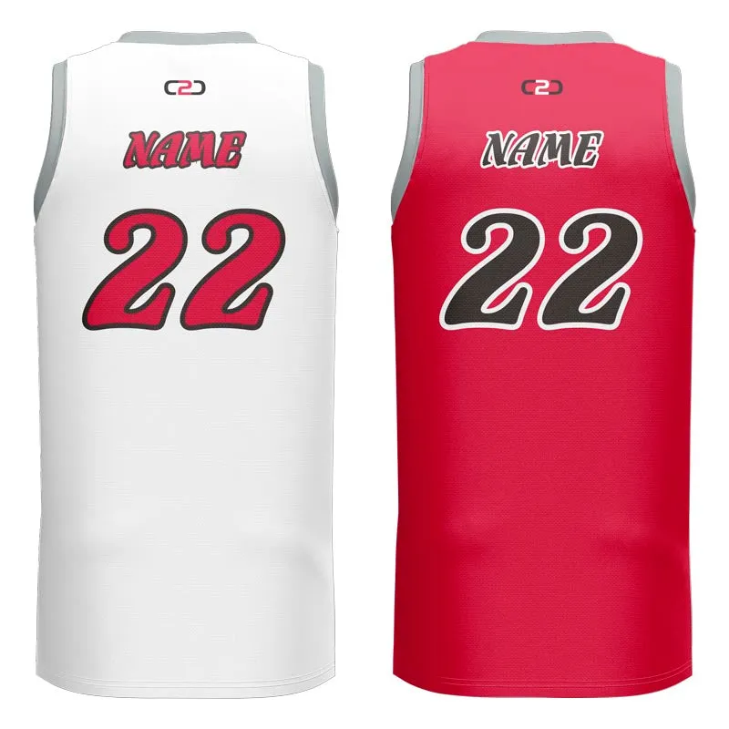 Blazers-Inspired Reversible SlimFit HP V Neck Basketball Singlet Design Your Own Custom