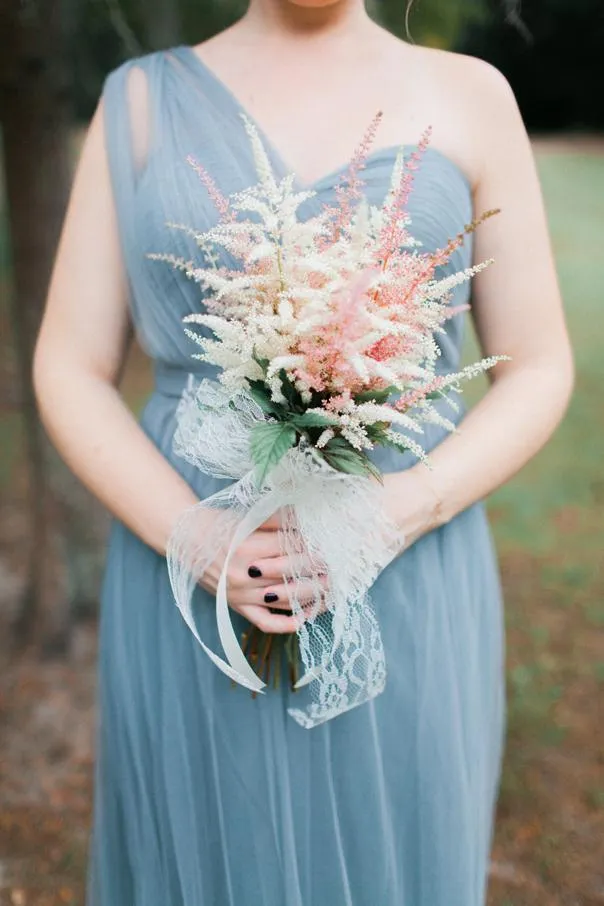 Blue Grey Cheap Long Tulle Mismatched Convertible Bridesmaid Dresses, WG250