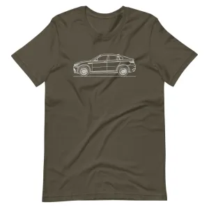 BMW E71 X6M silhouette t-shirt