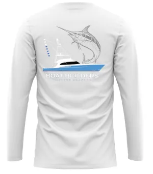 Boat Builders Trading Co. Performance Long Sleeve - Blue Sportfish w Marlin