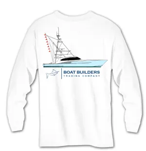Boat Builders Trading Co. Performance Long Sleeve - Sky Blue Hull