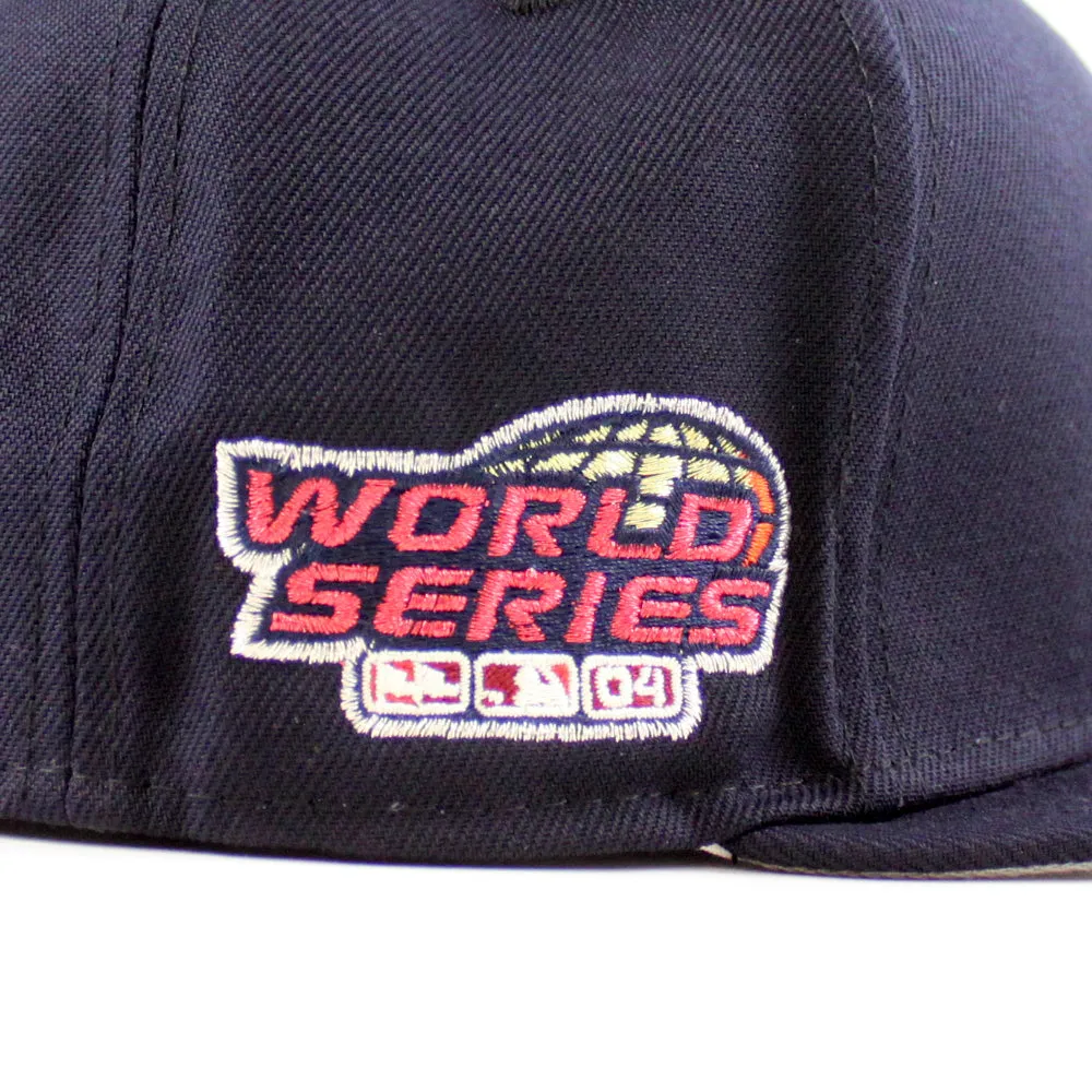 Boston Red Sox 2004 World Series New Era 59Fifty Fitted Hat (Navy Scarlet Red Gray Under Brim)
