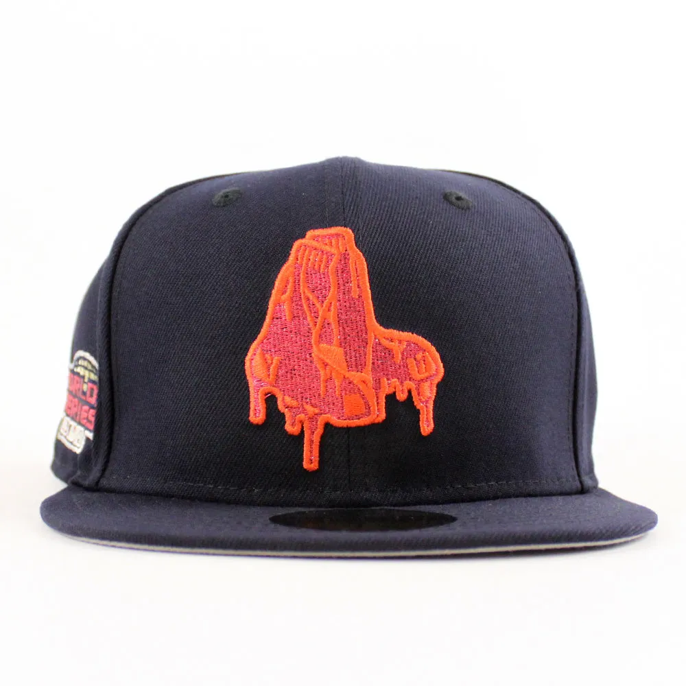 Boston Red Sox 2004 World Series New Era 59Fifty Fitted Hat (Navy Scarlet Red Gray Under Brim)