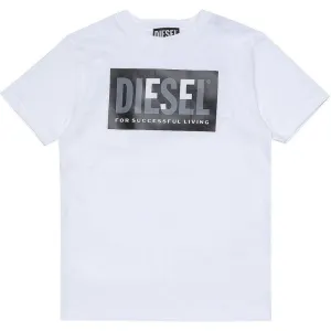 Boys White Patch Logo T-Shirt