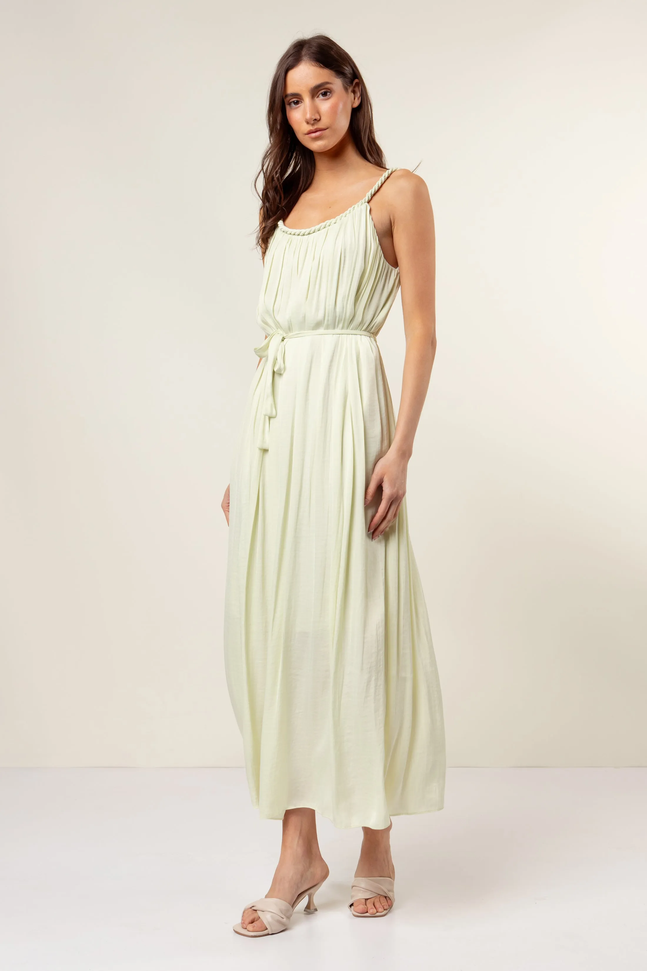 Braided Neckline Maxi Dress