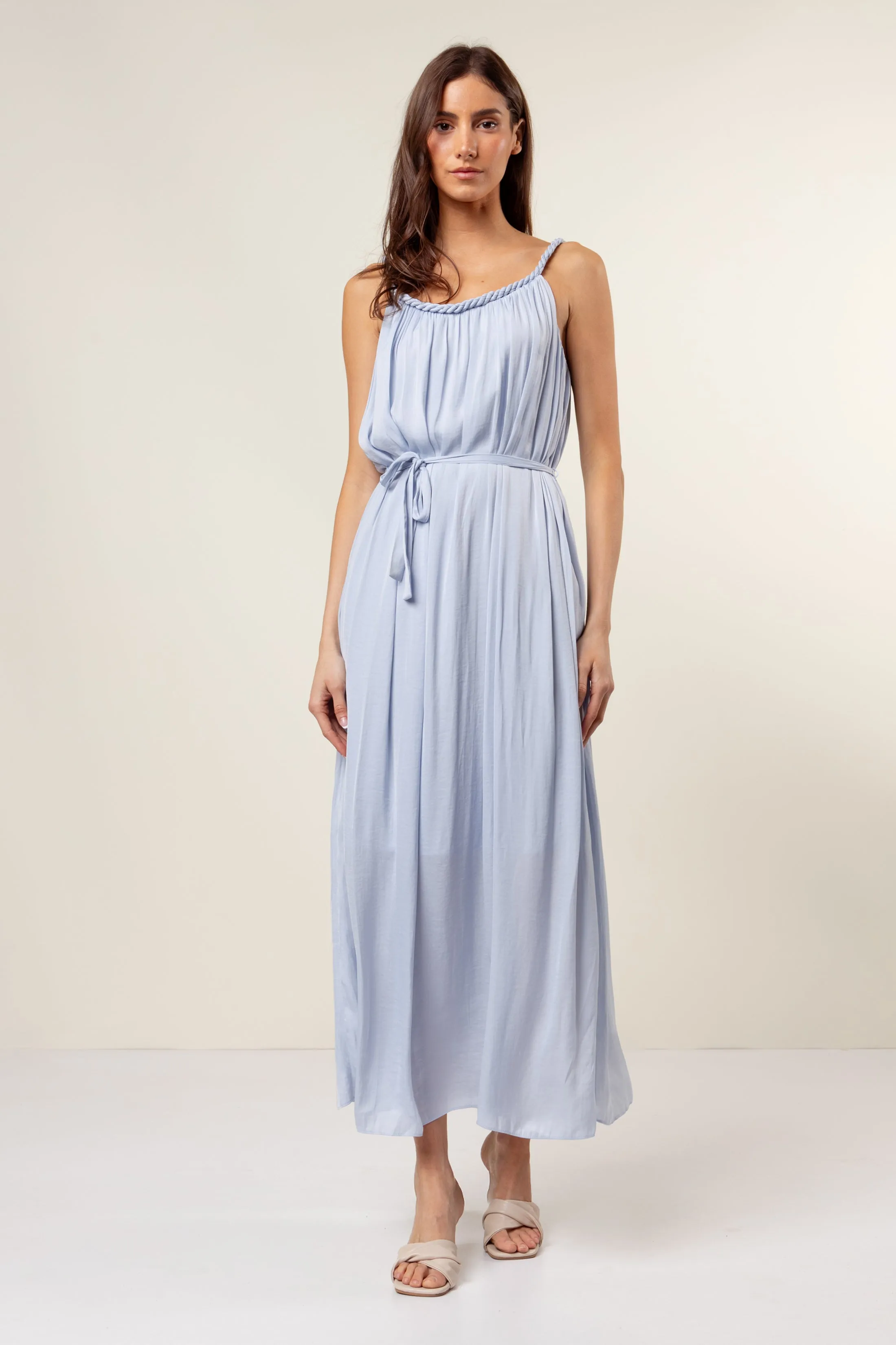 Braided Neckline Maxi Dress