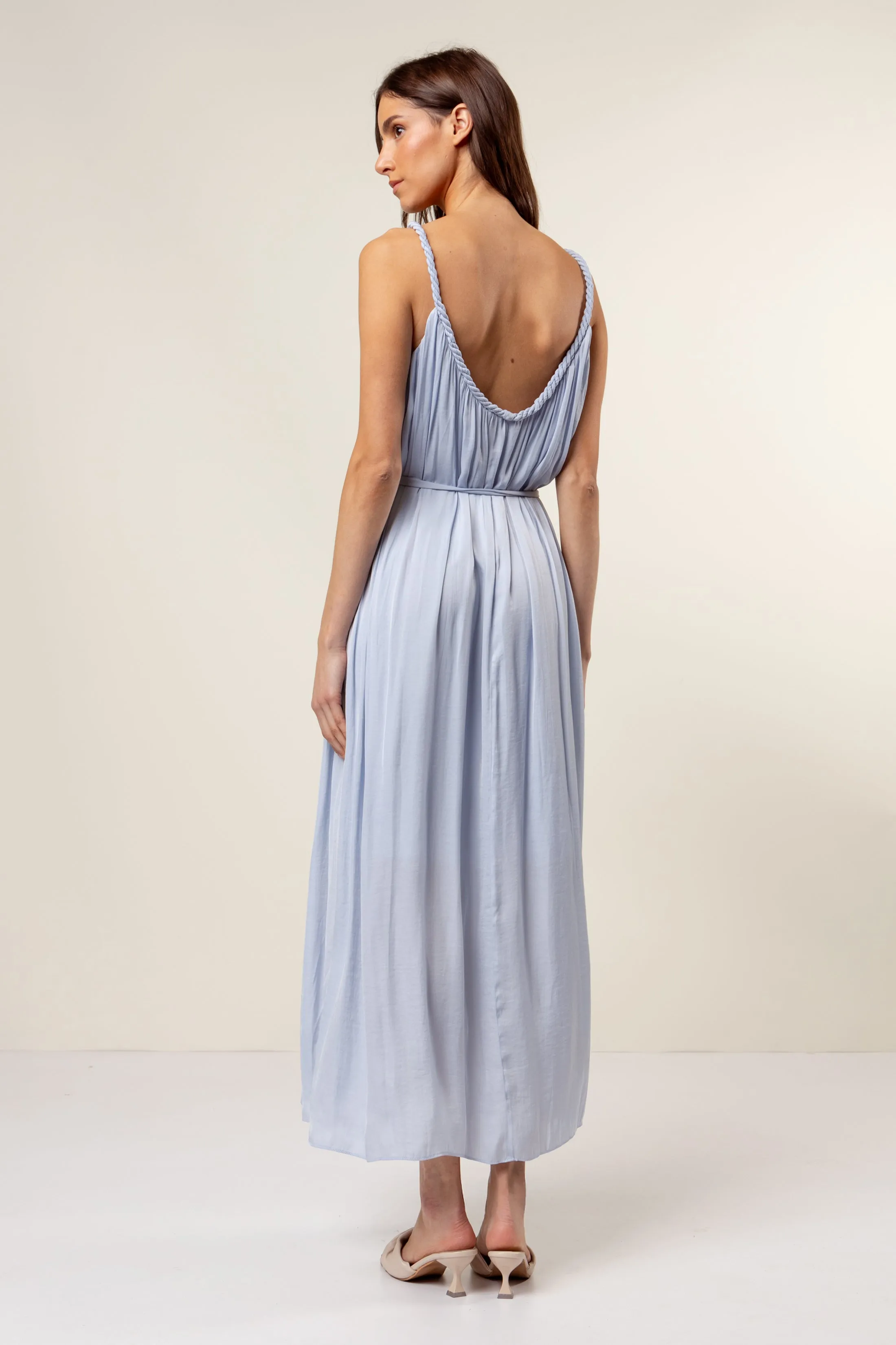 Braided Neckline Maxi Dress