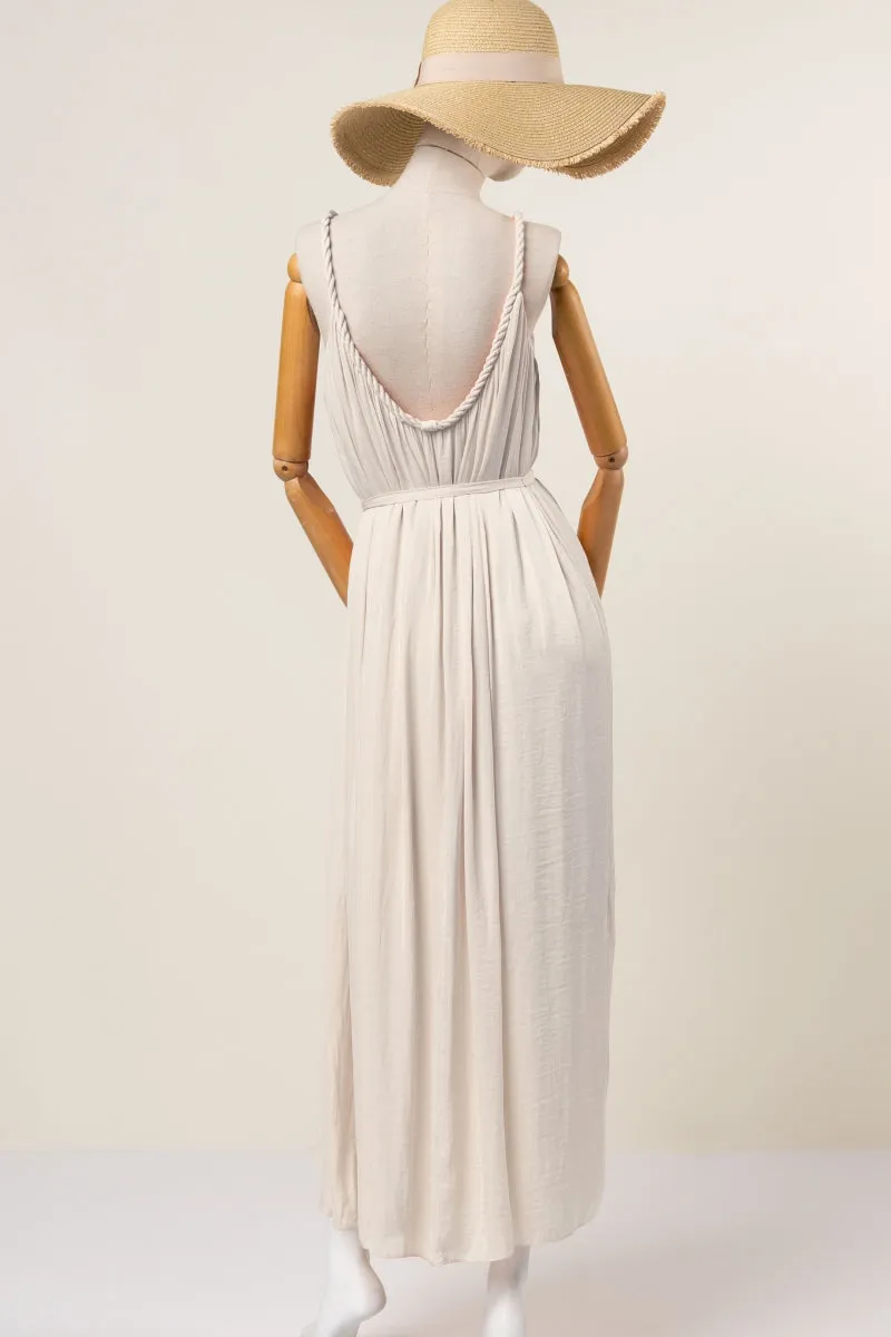 Braided Neckline Maxi Dress